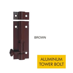 Aluminum Tower Bolt - Brown
