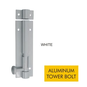 Aluminum Tower Bolt - White